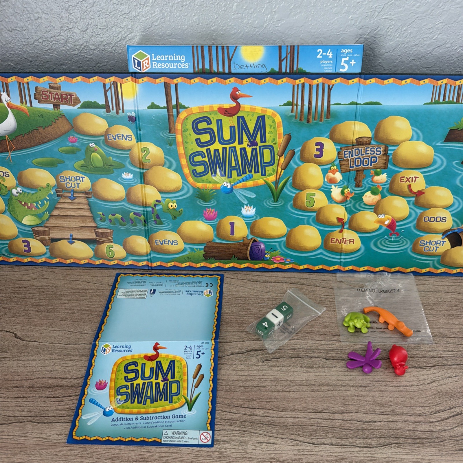 Sum Swamp Addition & Subtraction Game Learning Resources Math Board Game Ages 5+