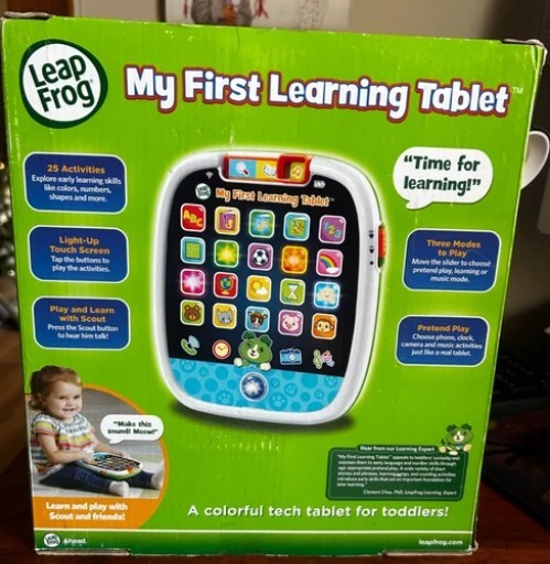 Leap Frog My First Learning Tablet Scout Ages 12M + Numbers Play Music Light Up