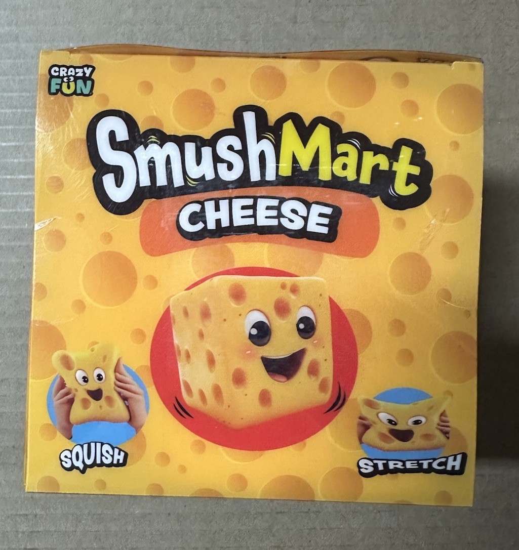 RMS Crazy Fun SmushMart Cheese Squishy Squeezy Stretch Sensory Toy TIK TOK VIRAL