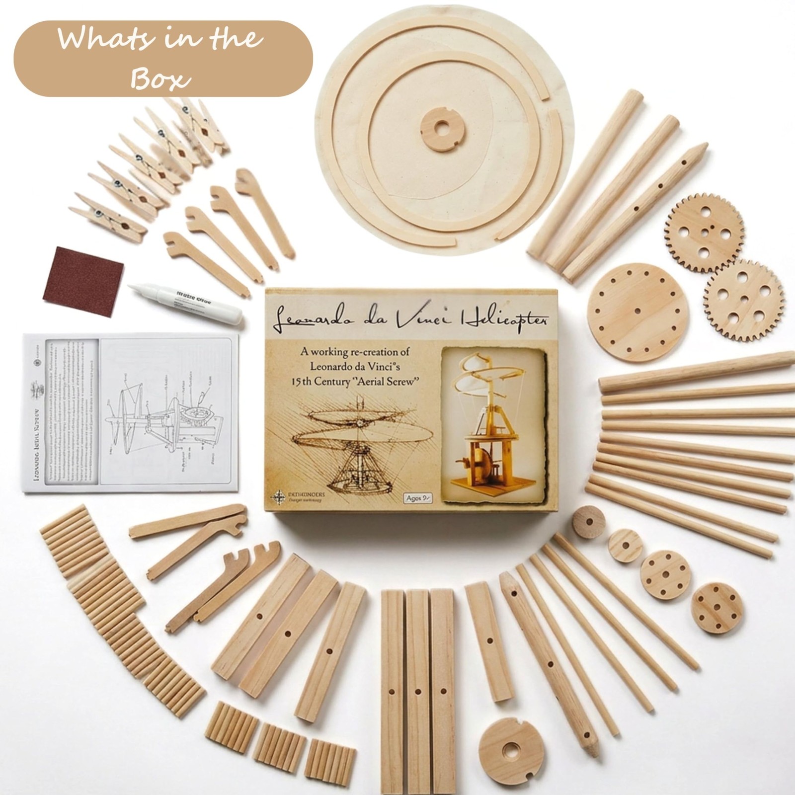 Pathfinders STEM Kit – Leonardo da Vinci Helicopter Model kit Science Kits