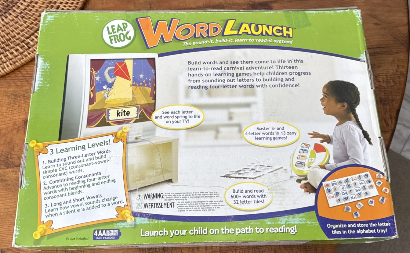 LeapFrog Word Launch – Reading Learning System TV Plug & Play Kids Game – New