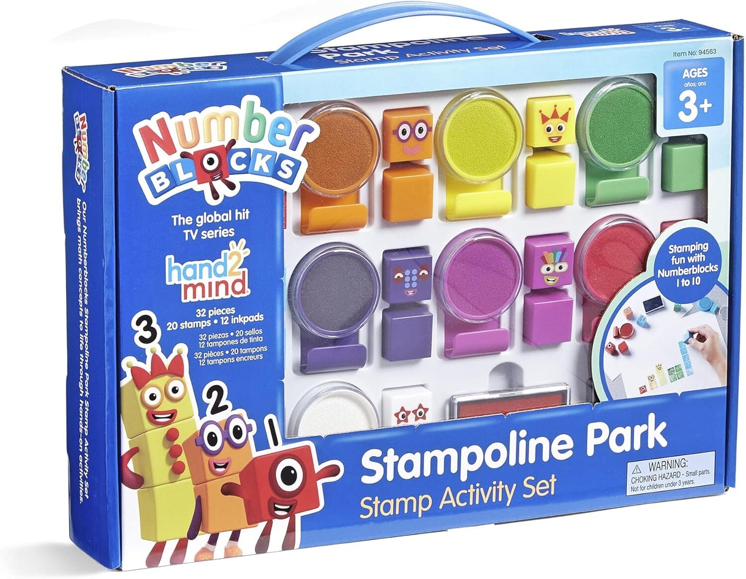 Licensed Numberblocks Stampoline Park Set – Fun Toddler Learning with 20 Stampst