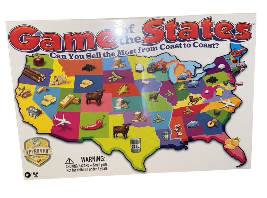 Game of the States Sell the Most from Coast to Coast 2-4 players 8+ Educational