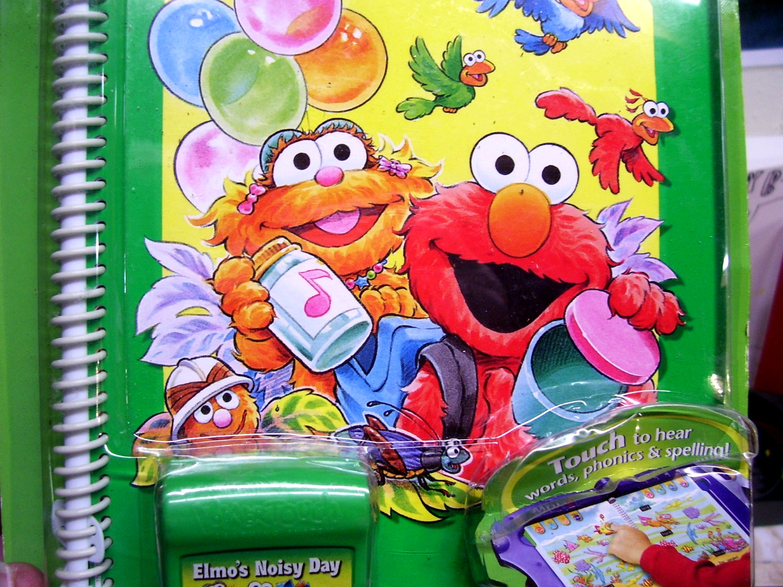 Fisher Price Power Touch Book and Cartridge Elmos Noisy Day Beginner Readers NOS