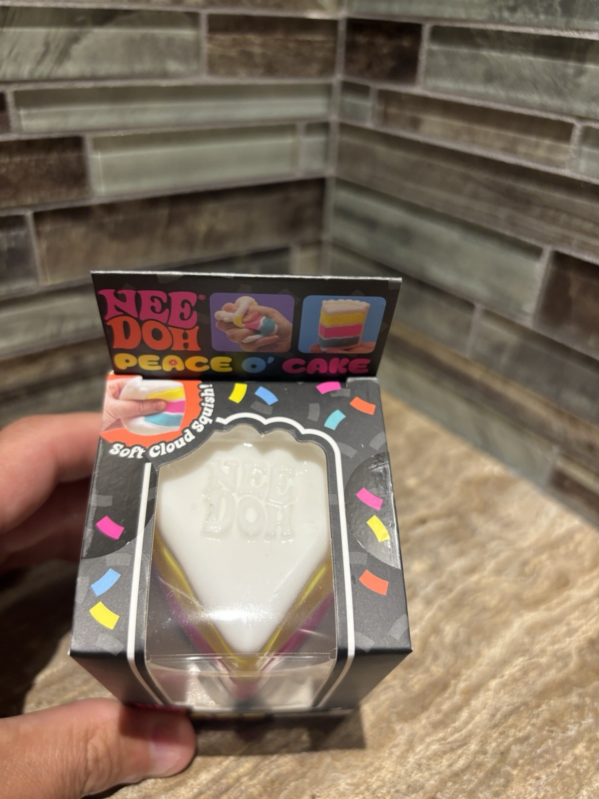 Nee doh Peace O’ Cake Multi-Color Sensory Toy NEW AUTHENTIC