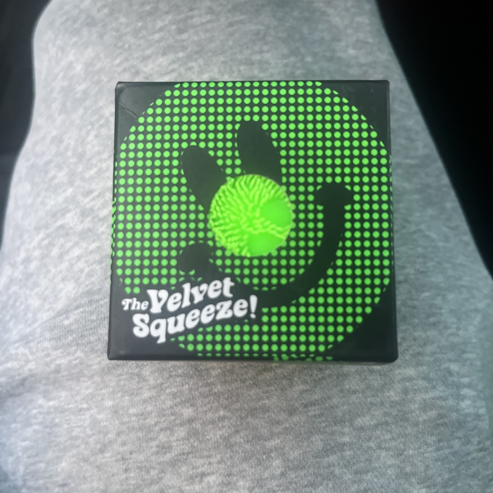 New NeeDoh Flower Power Series Fuzz Ball The Velvet Squeeze Green Stress Ball