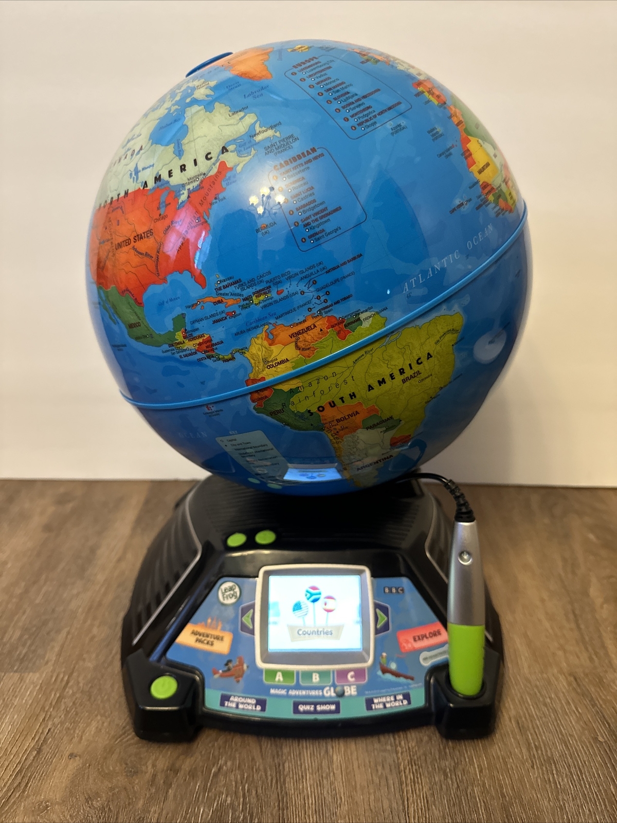 LeapFrog Magic Adventures Globe W/LCD Integrated Video Screen Display 80-605400