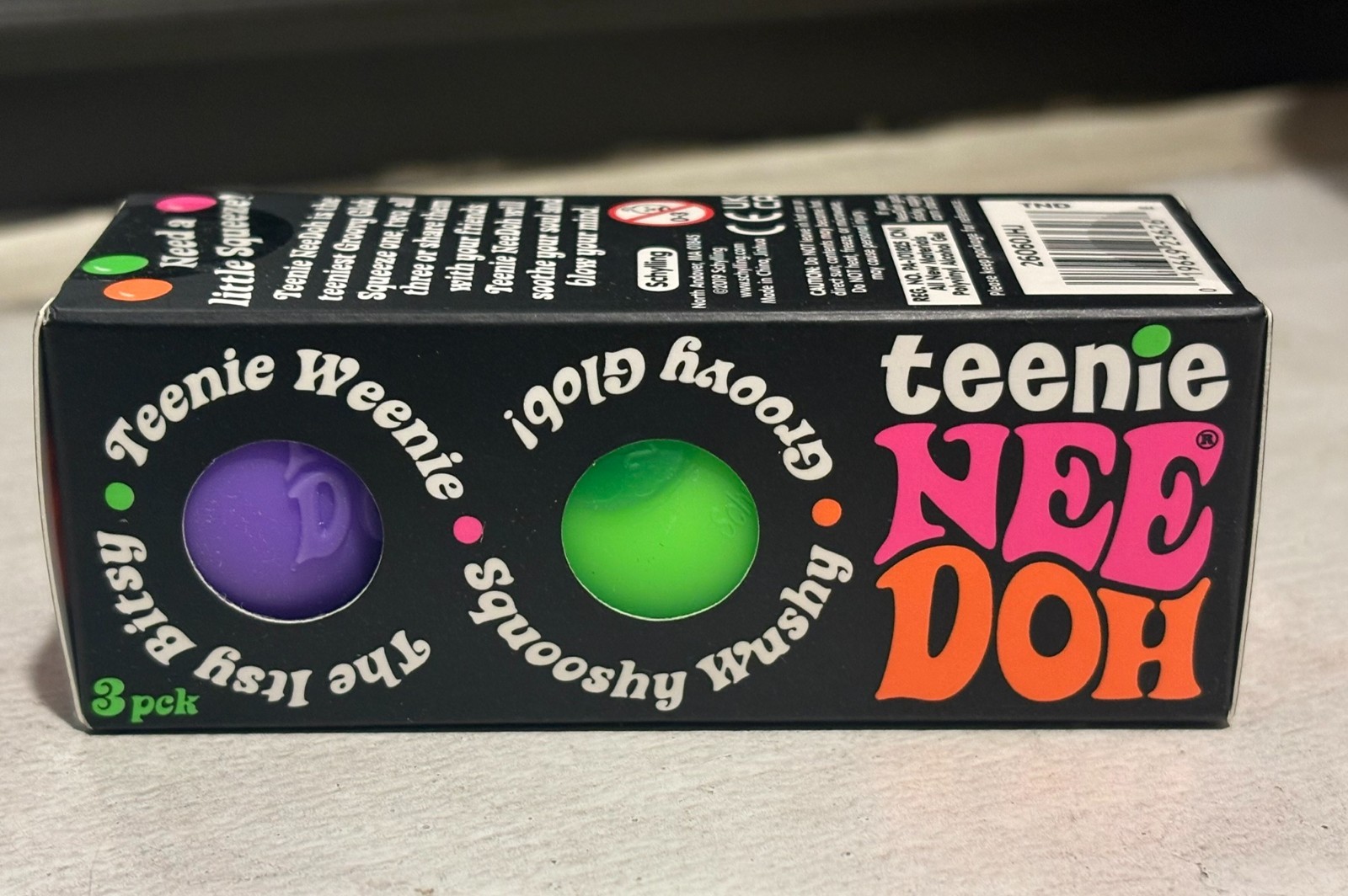 RARE Teenie Nee Doh Groovy Glob 3 Pack – Pink Green Purple – Sealed & Authentic!