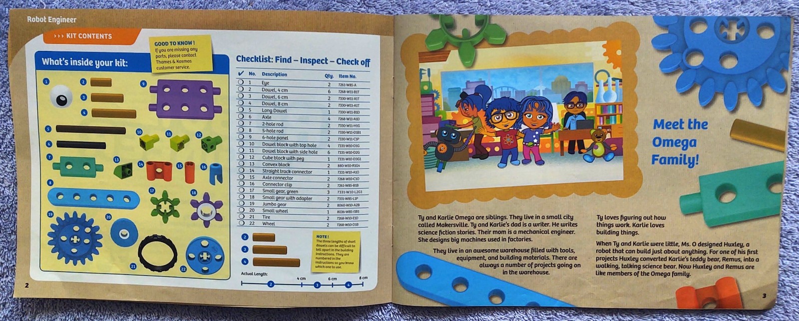 Thames & Kosmos, Kids First, Robot Engineer Kit & Storybook (w/storage case)