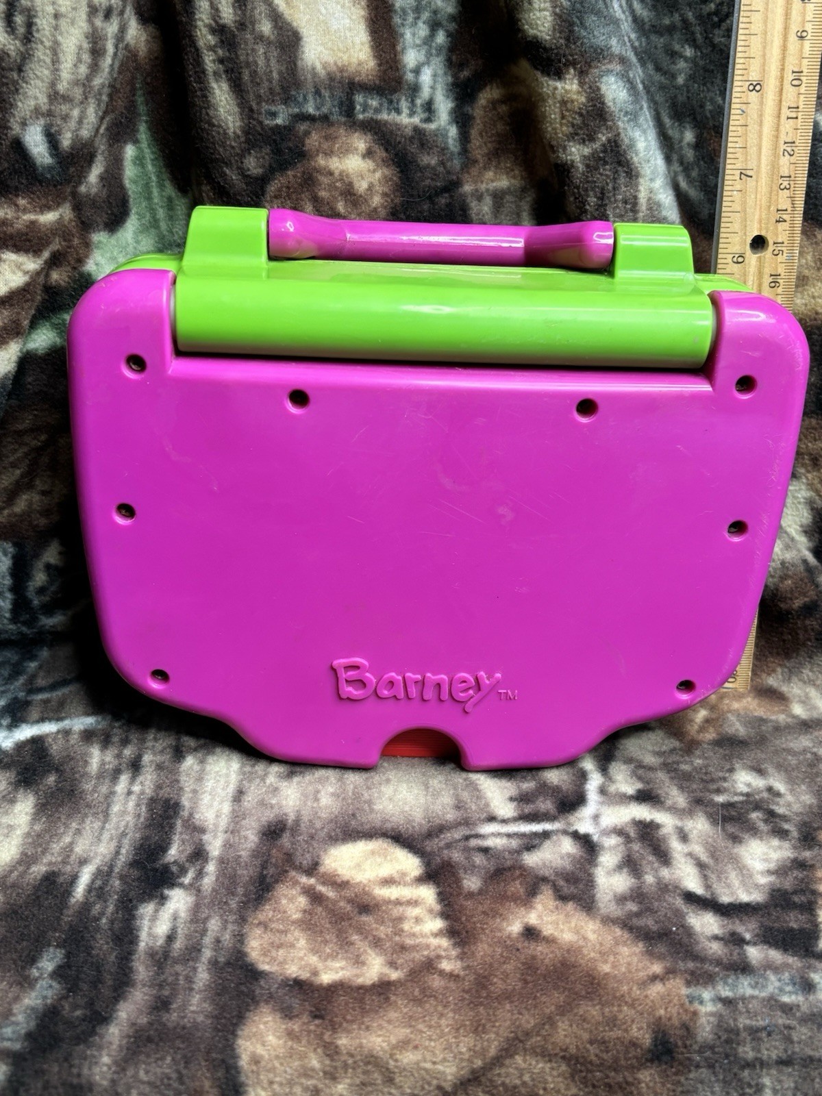 LOOK! BARNEY Laptop Interactive Learning (1) Cartridge 2002 Vintage Toy Portable