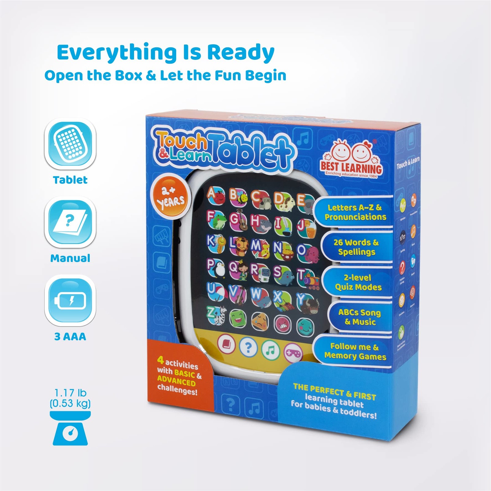 Touch & Learn – Educational Toy for Toddlers Ages 2-5 | Learn Alphabet, Words…