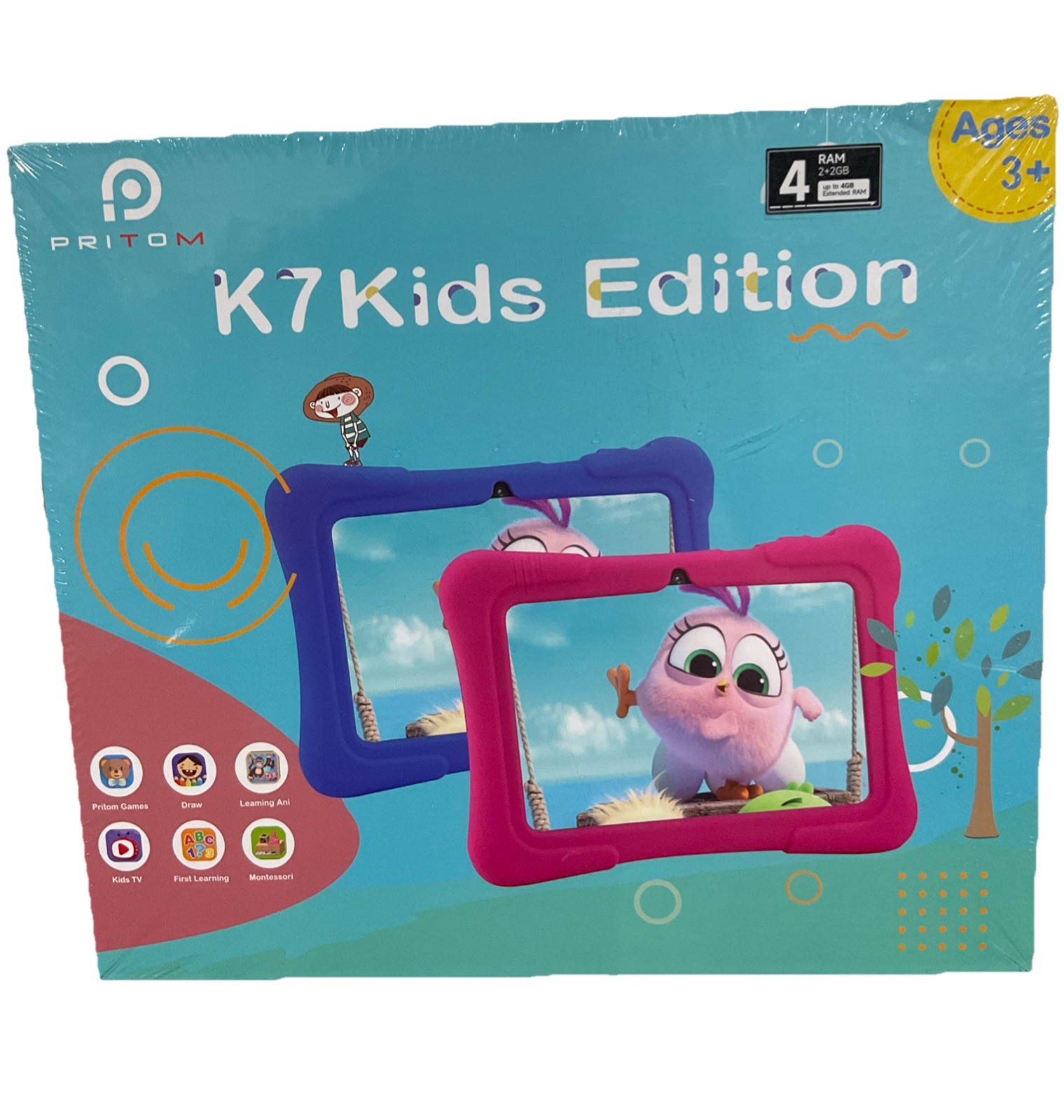 Pritom K7 Kids Edition Tablet 32 GB Flash Storage Light Pink