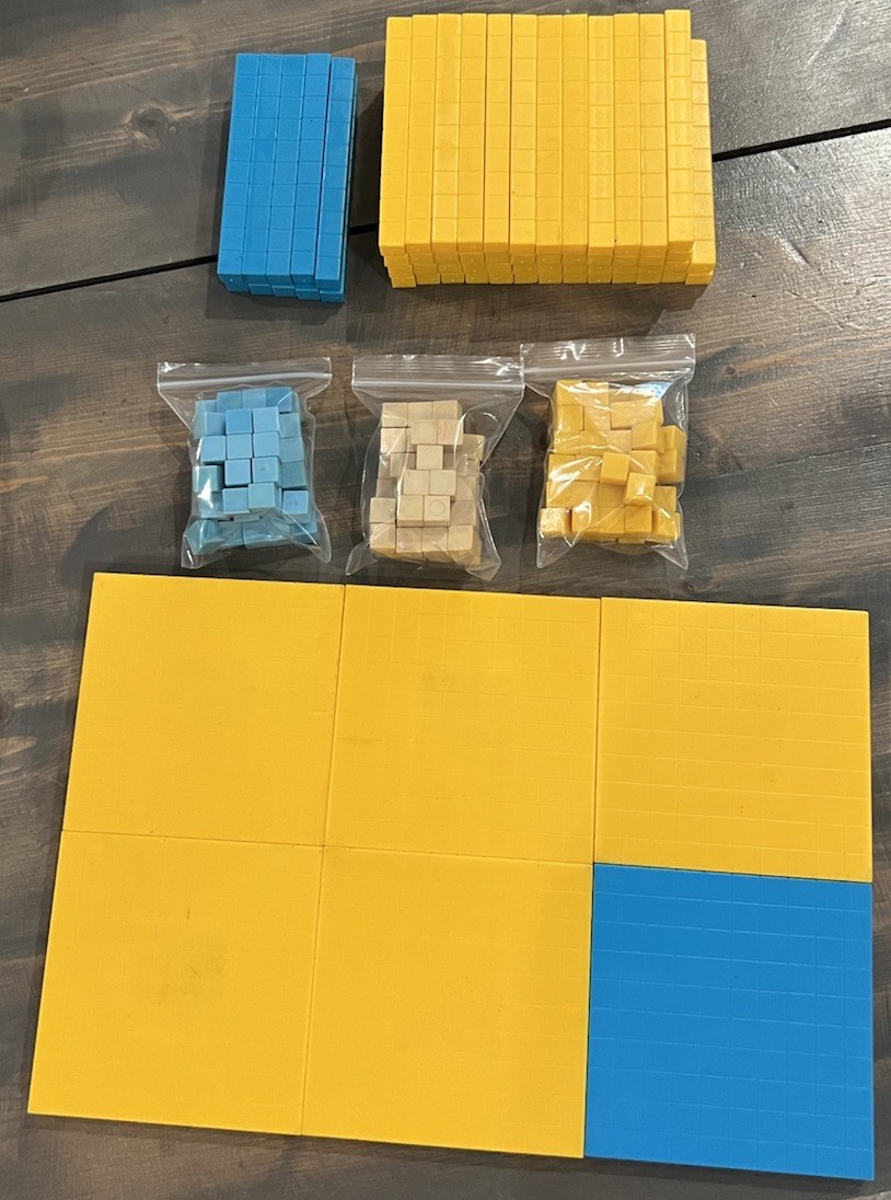 ETA Cuisenaire Math Manipulatives Color Flats Rods Unit Approx Over 210 Pieces