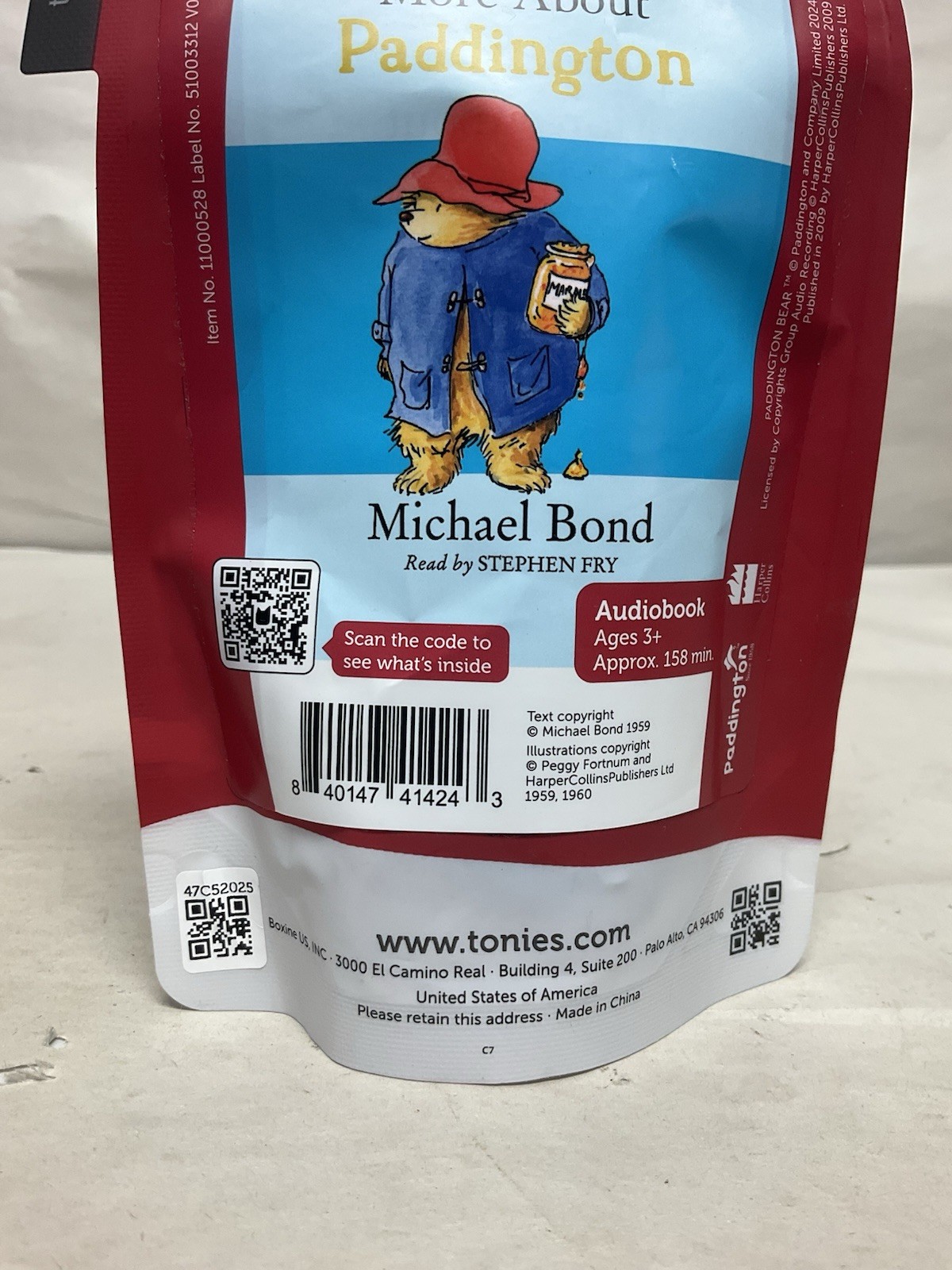 Tonies More About Paddington Electronic Storybook *Free S&H