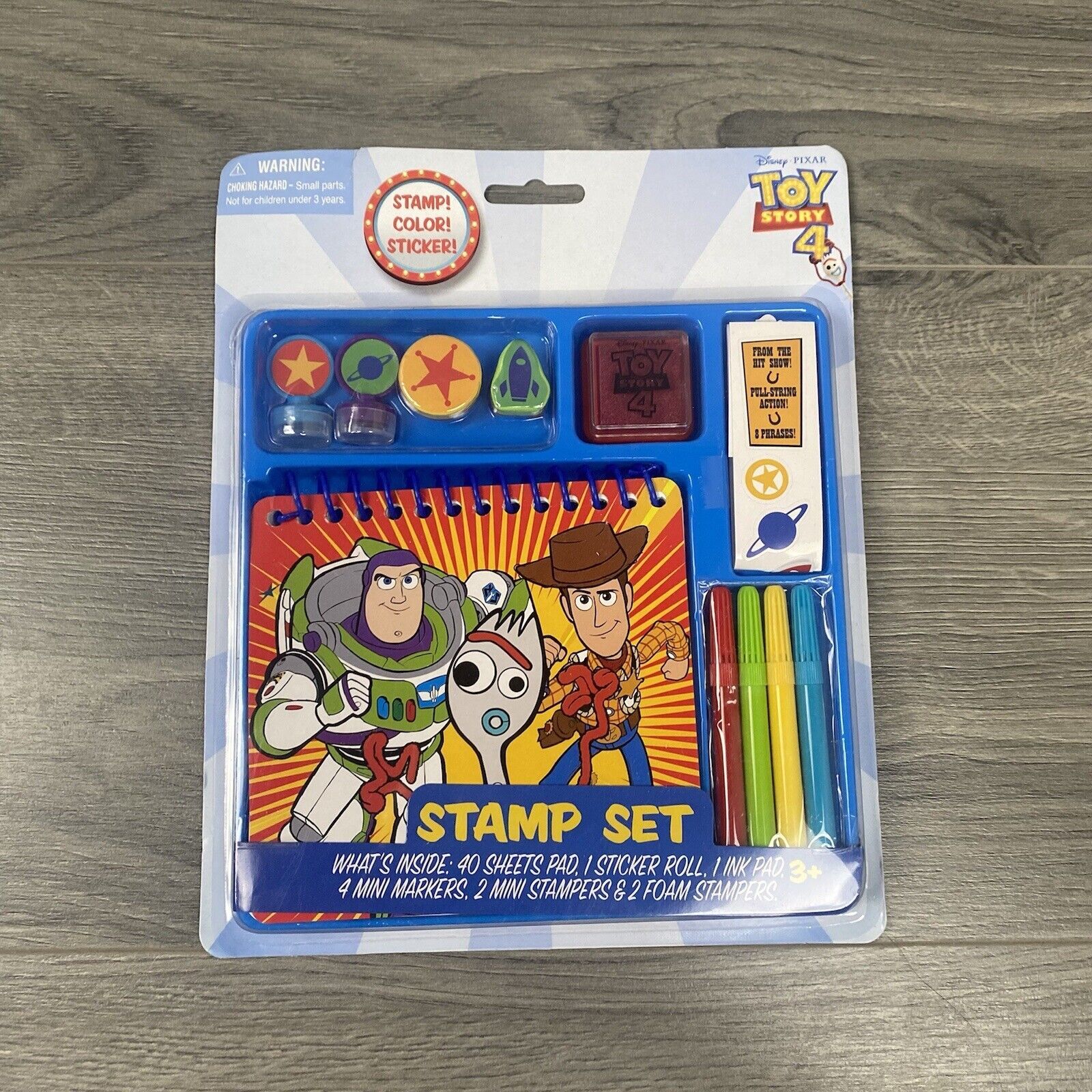 Toy Story 4 Stamp Set New Sealed Children Activity Stickers Stampers Markers