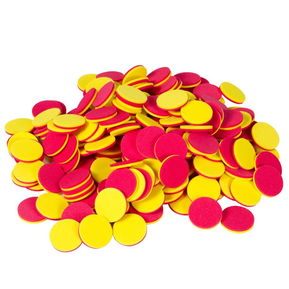Foam Two-Color Counters, Red and Yellow Counters, Counting Manipulatvies, Math C