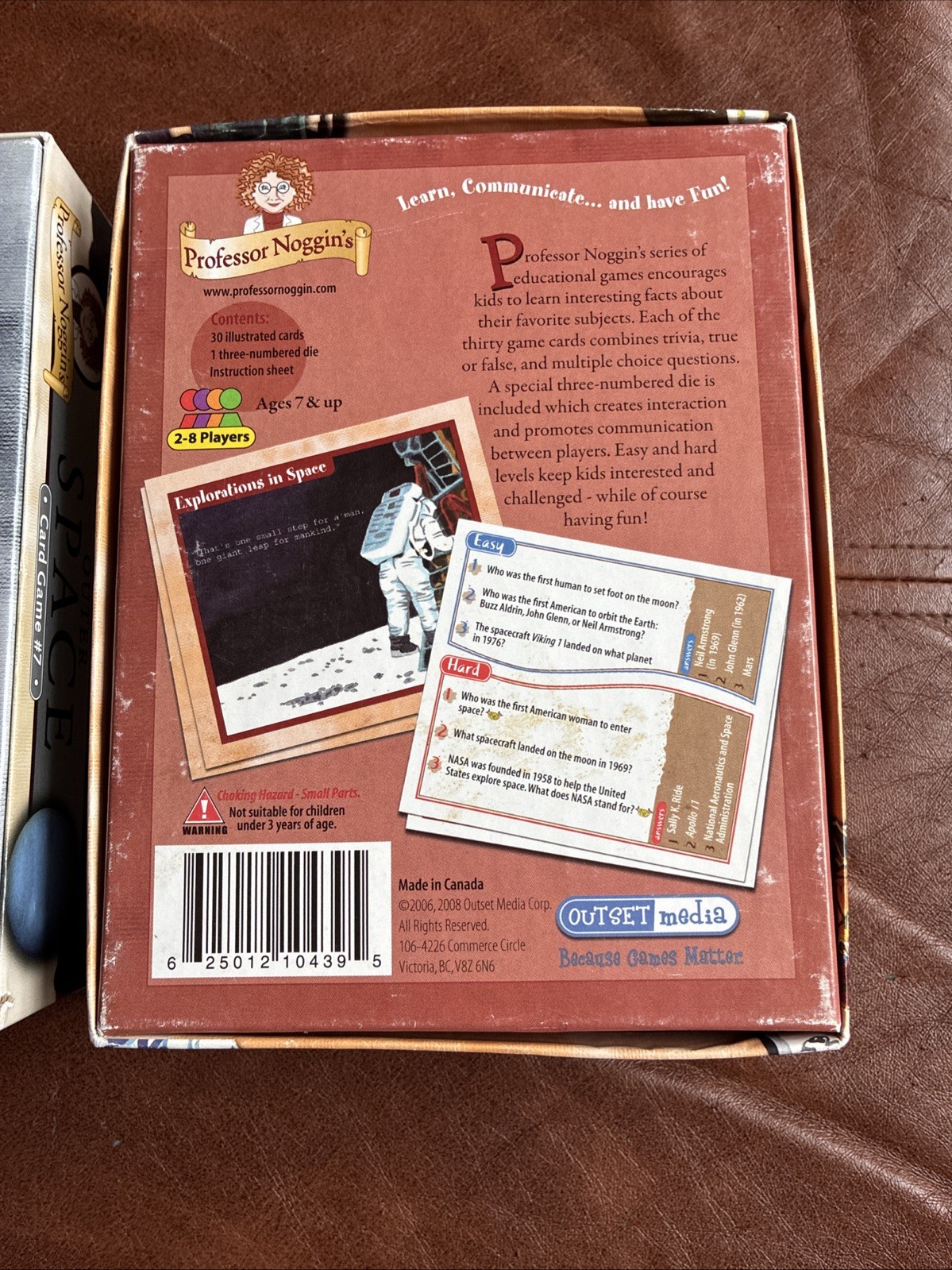 Professor Noggin’s Outer Space & History of the United States Card Game Lot Of 2