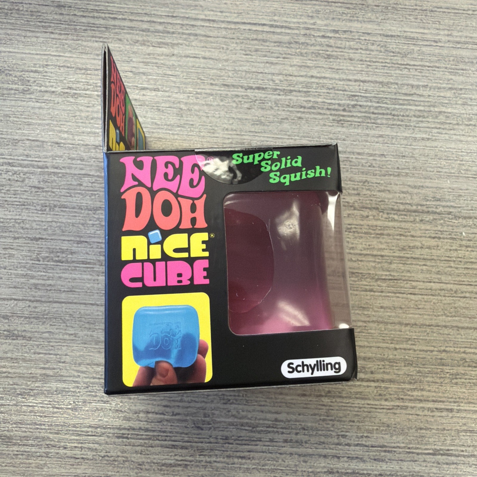 Nee Doh Nice Cube Pink Ice Super Solid Squish Authentic NEW, Fidget