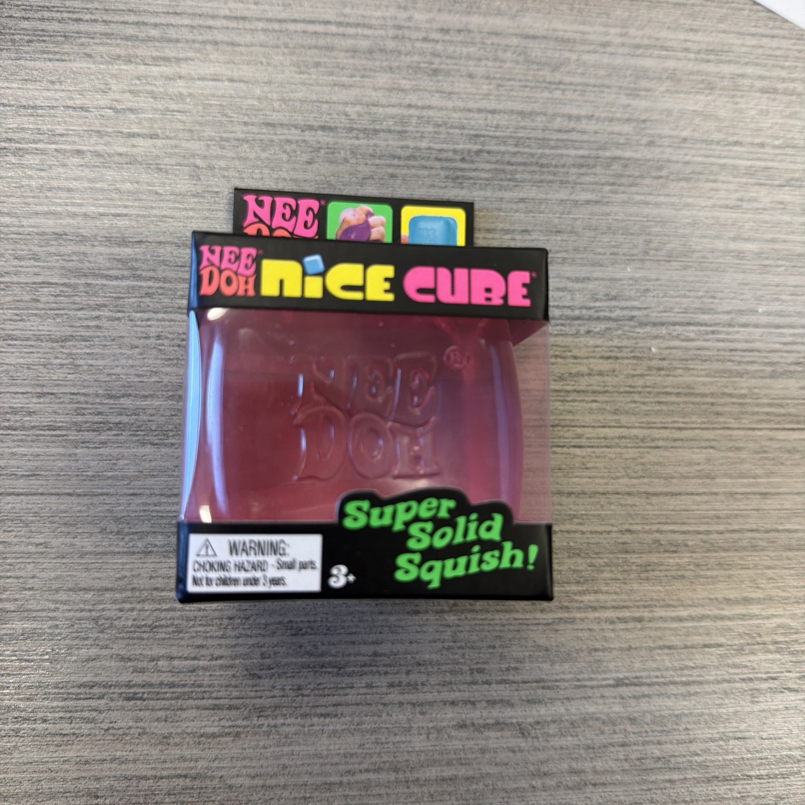 Nee Doh Nice Cube Pink Ice Super Solid Squish Authentic NEW, Fidget