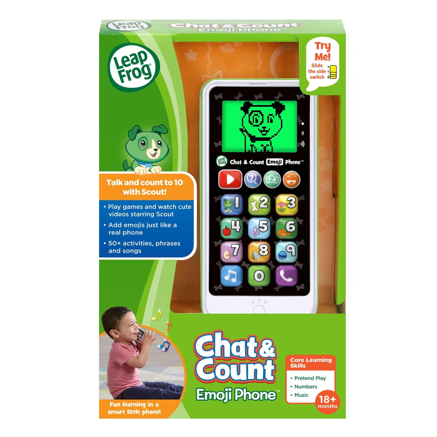 Chat and Count Emoji Phone, Green