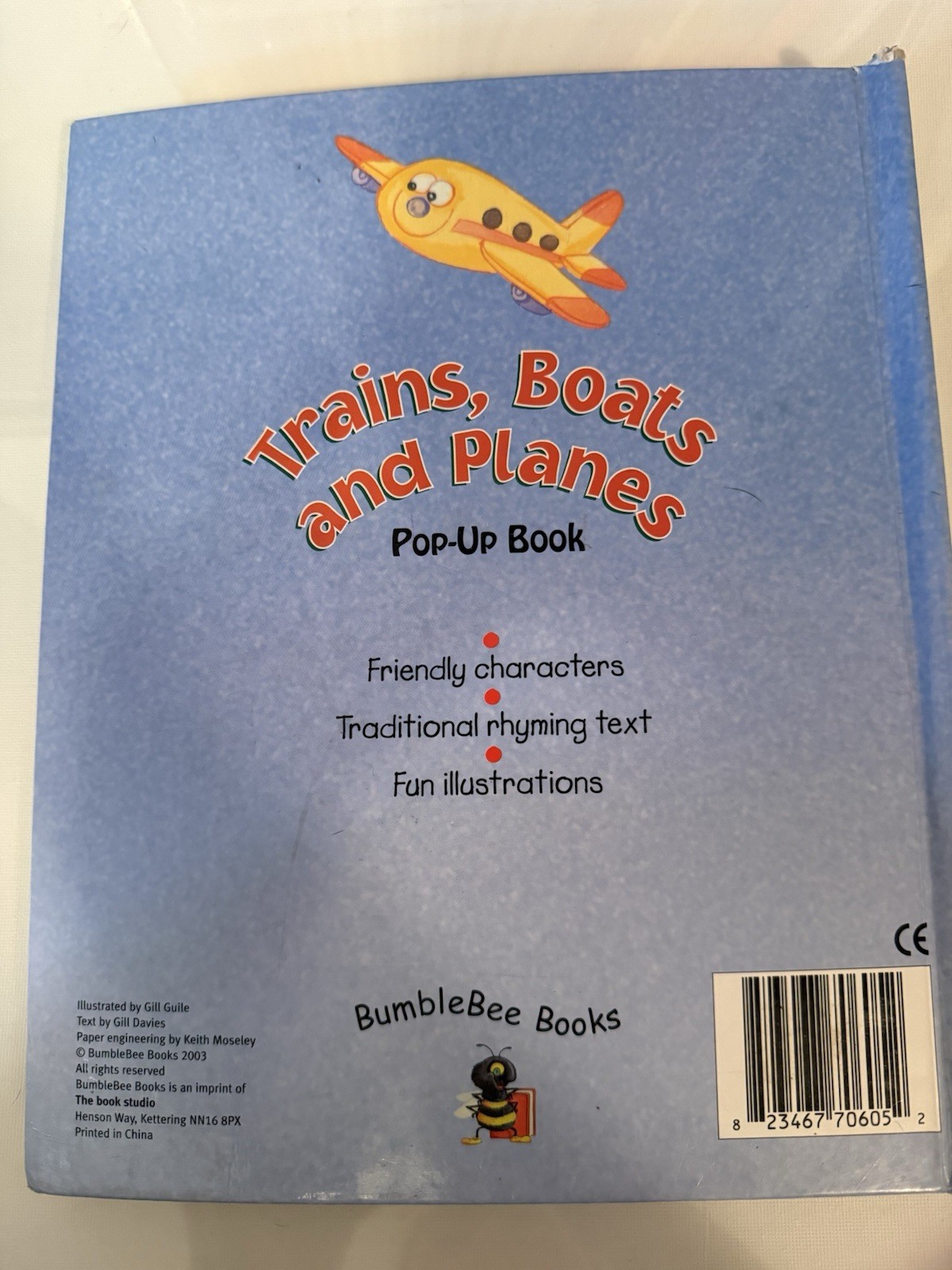 Trains Boats and Planes Interactive Pop-Up Children’s Book Educational Transport