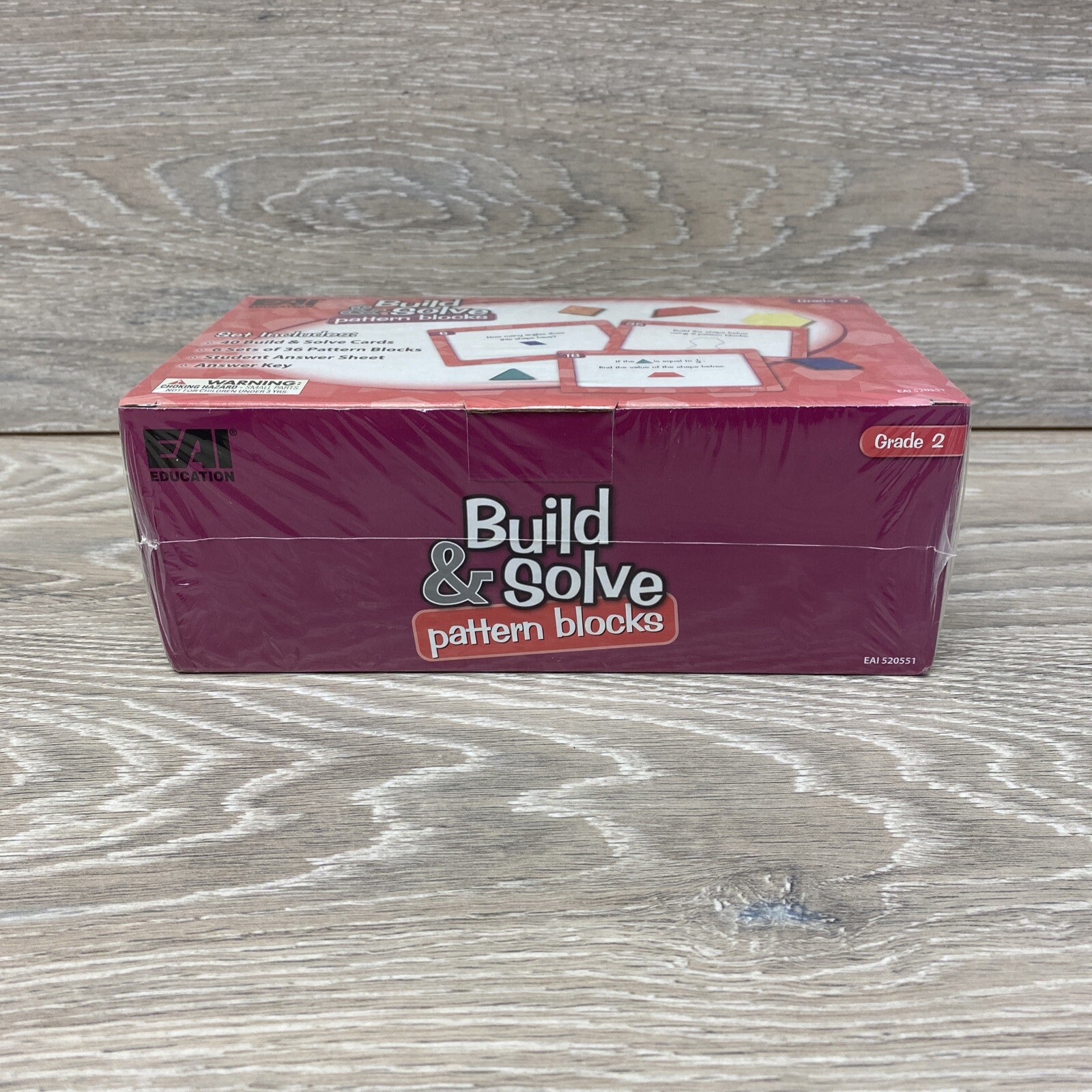 Build & Solve Pattern Blocks Grade 2 EAI Education Homeschool Teacher 520551