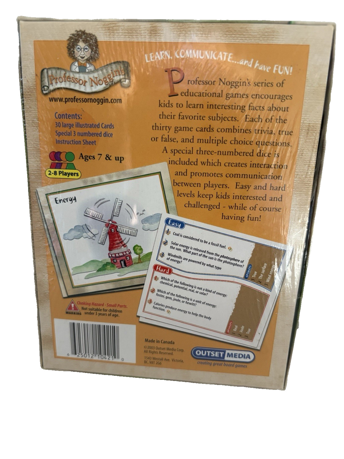 Professor Noggin’s Wonders of SCIENCE *Card Game* Educational Game