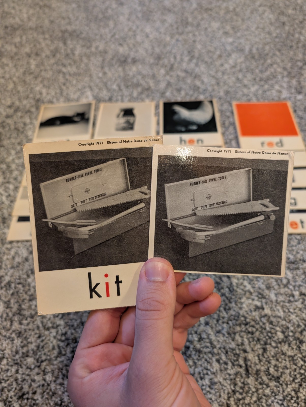 1971 VINTAGE PHONICS PICTURE & CONTROL CARDS – SISTERS OF NOTRE DAME DE NAMUR