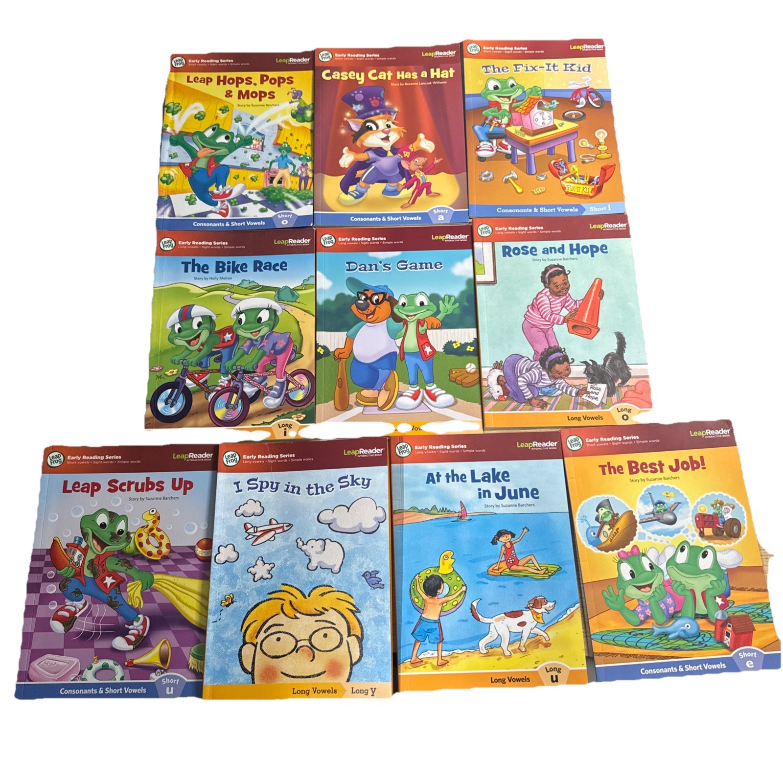 Lot of 10 Leap Frog Early Reading Series Leap Reader Interactive Books B