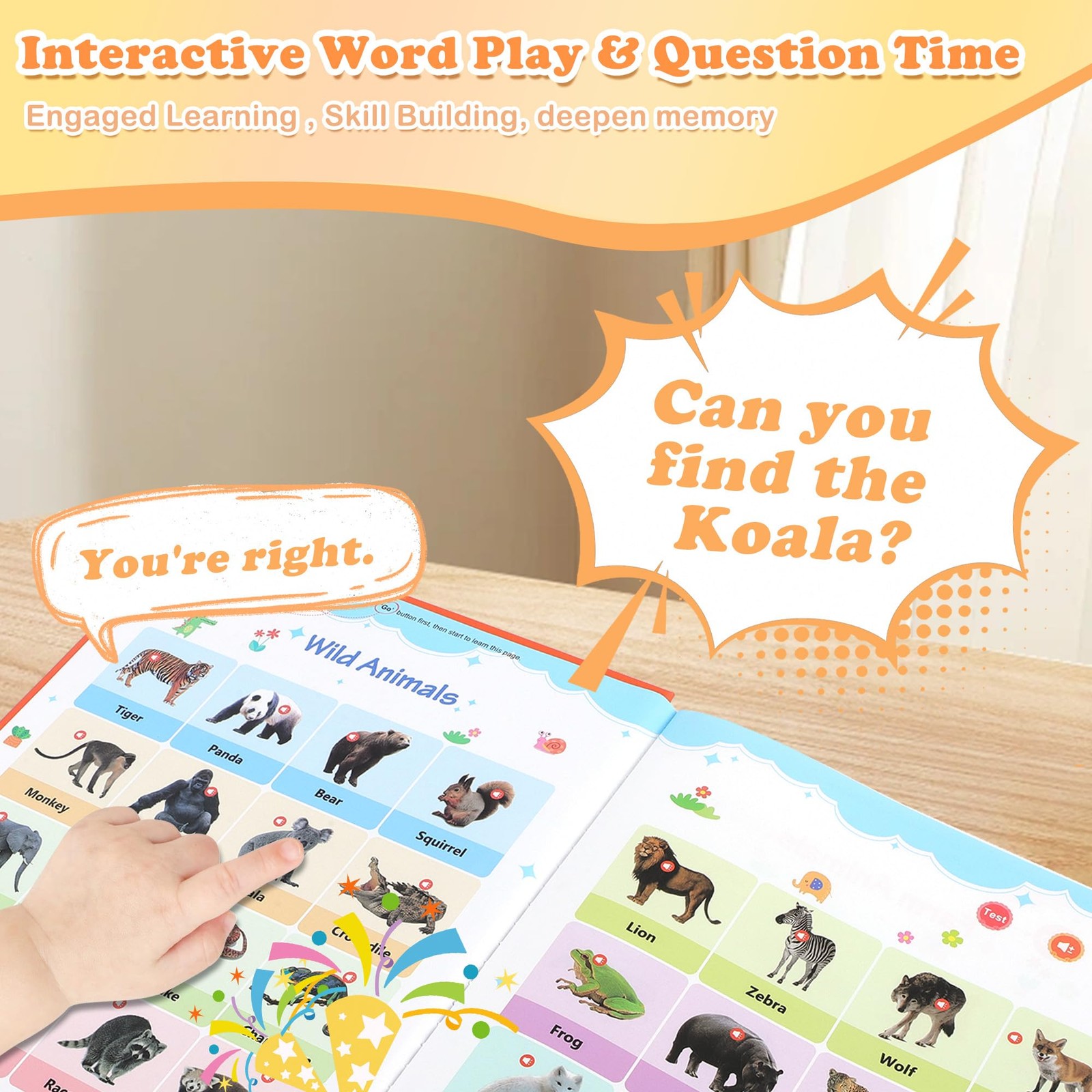 My First English Words Sound Book for Kids Ages 3-6, Interactive Toddler Book…