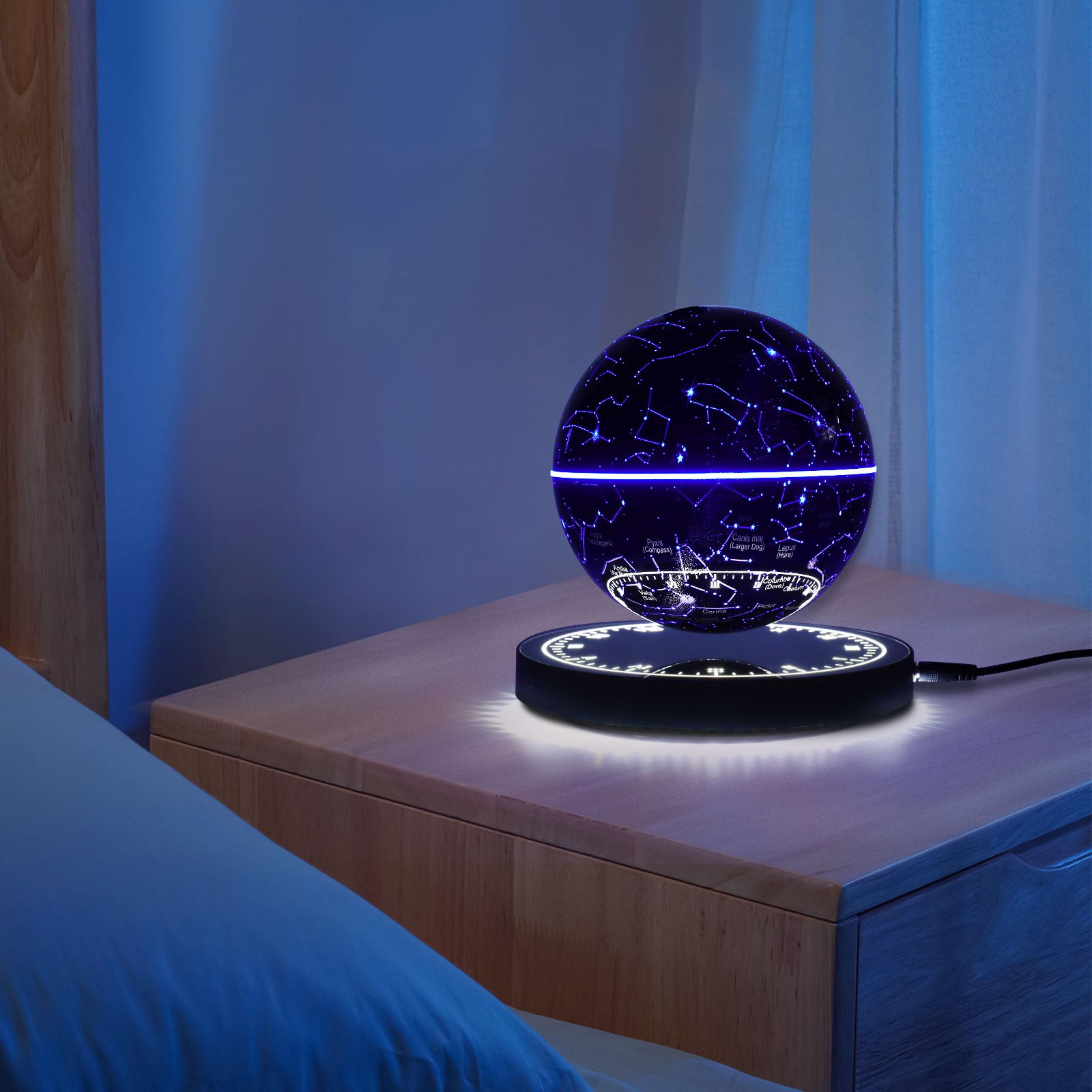 Magnetic Levitating Globe with LED Floating Globe Auto-Rotating Globe with Base