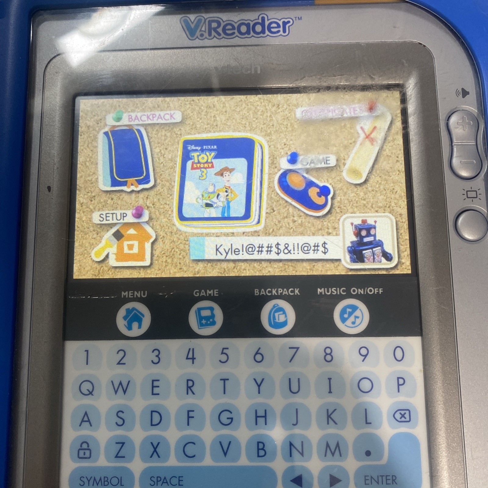 VTech V.Reader Interactive Learning System w/ Toy Story 3 Game Tested