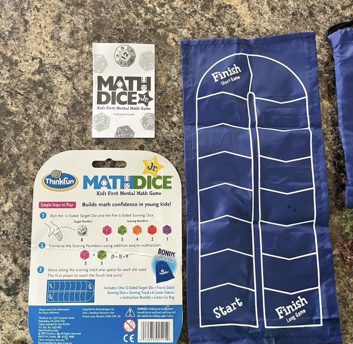 ThinkFun Math Dice Jr Game homeschool math fun learning complete EUC Age 6+