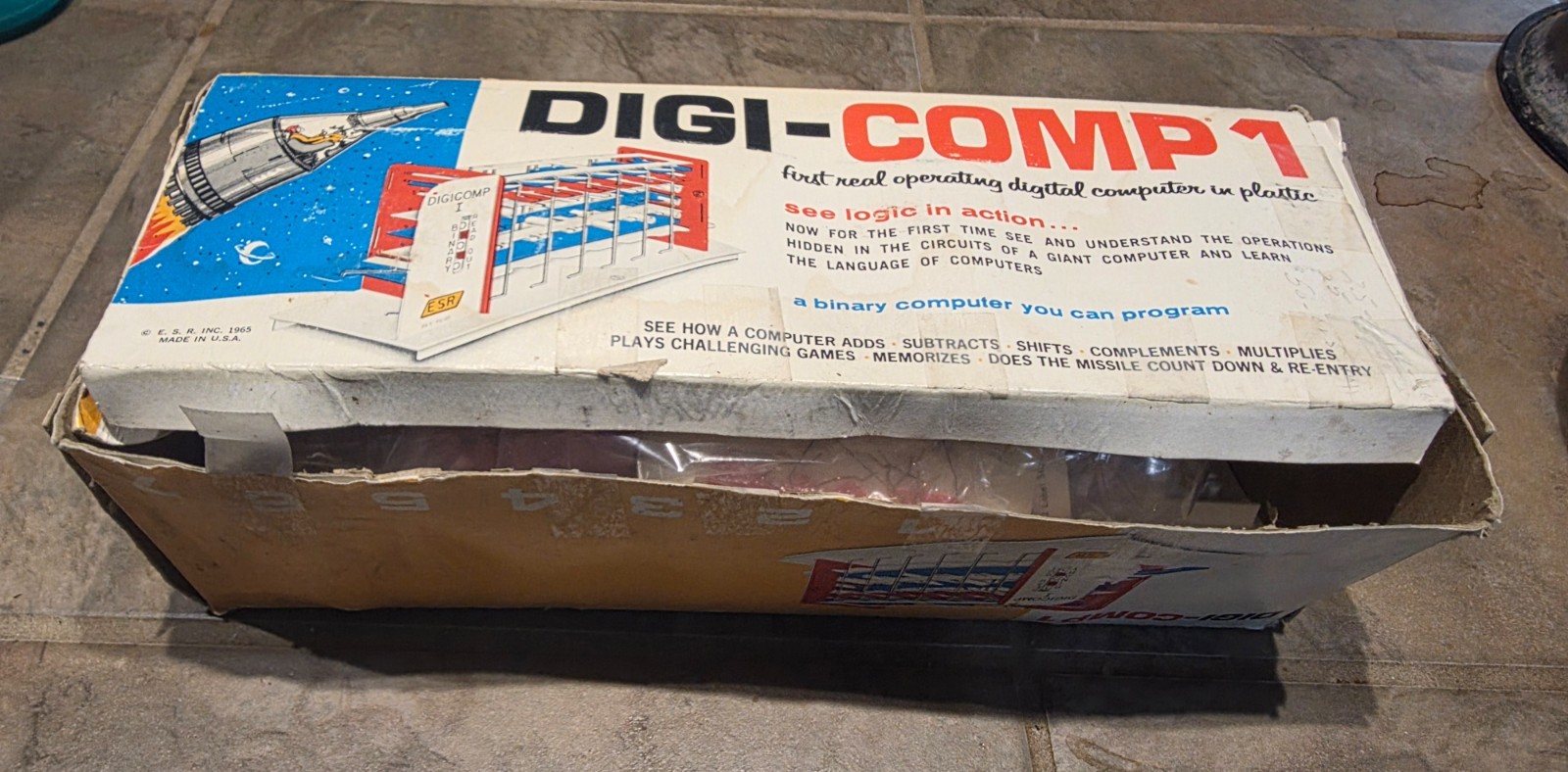 ESR Digi-Comp 1 Binary Computer Kit Original Box Manuals STEM Early Computing