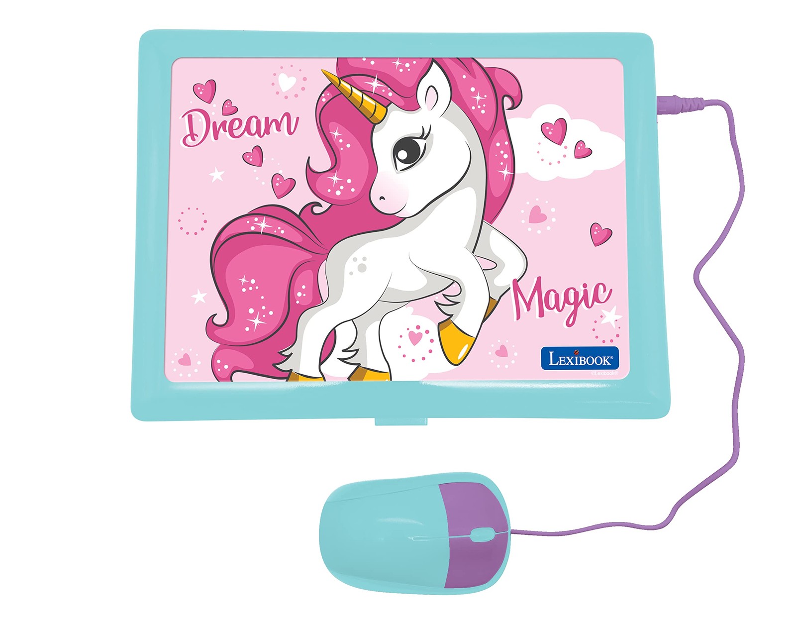 LEXiBOOK – Unicorn Educational and Bilingual Laptop Medium, Purple