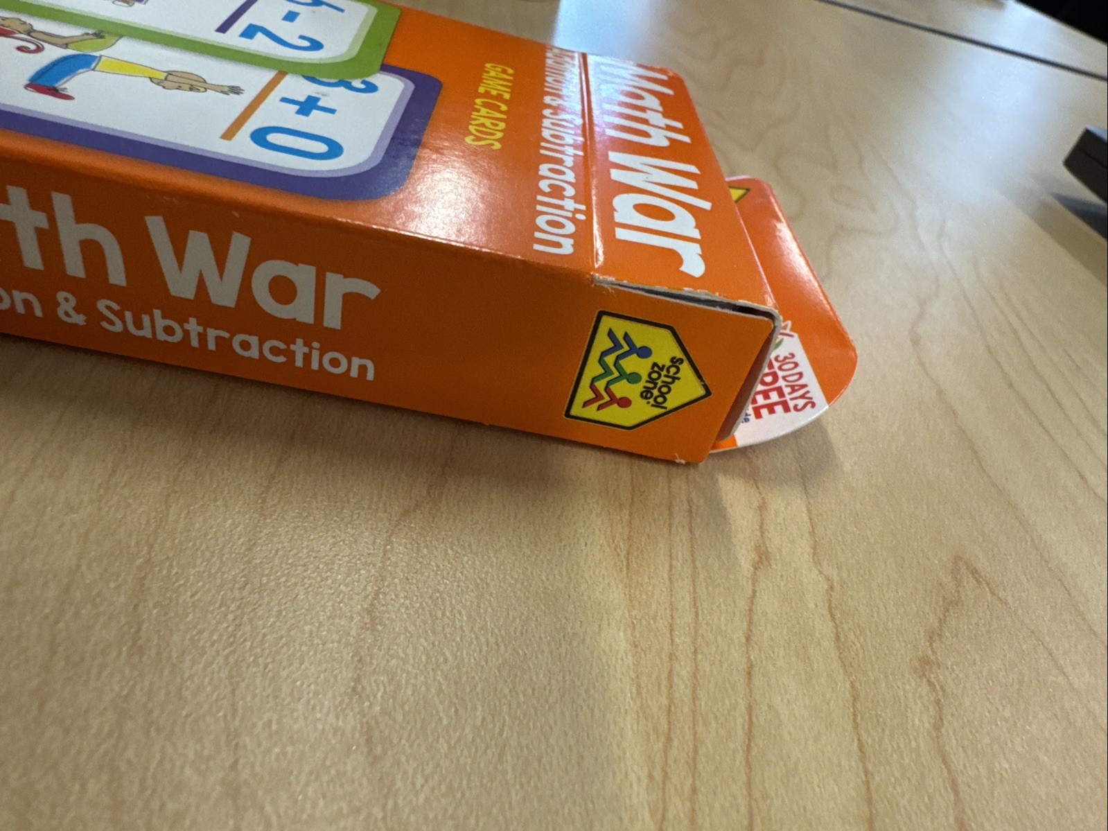 School Zone Math War Addition & Subtraction Game Cards Ages 6+ MPN 05016