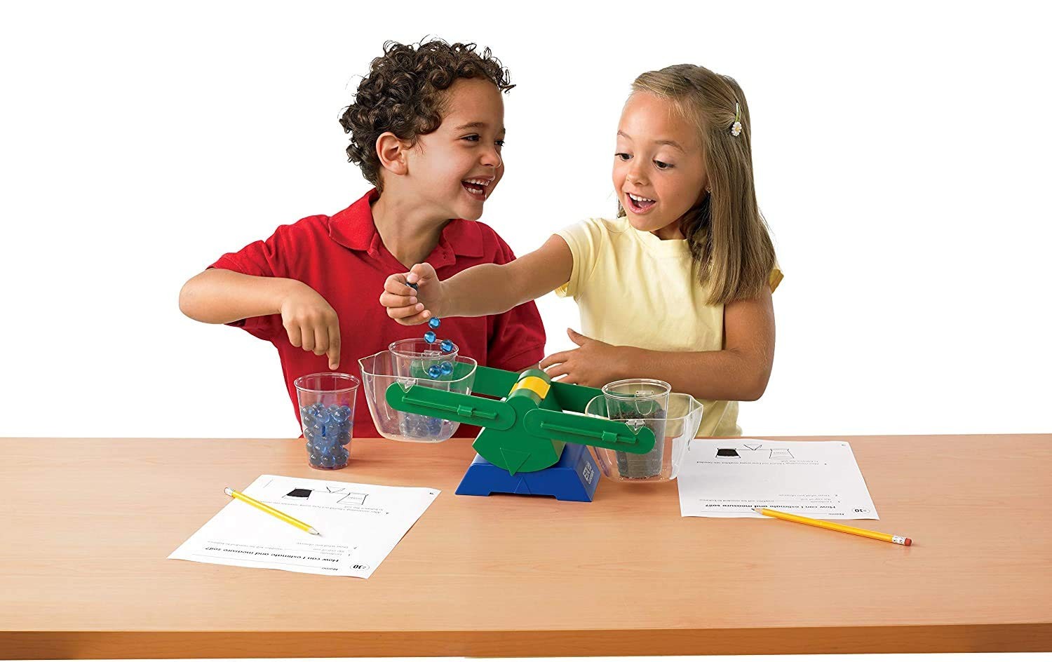 Hand2Mind Plastic Bucket Balance For Kids Ages 5-8 Hands-On Way To Learn About