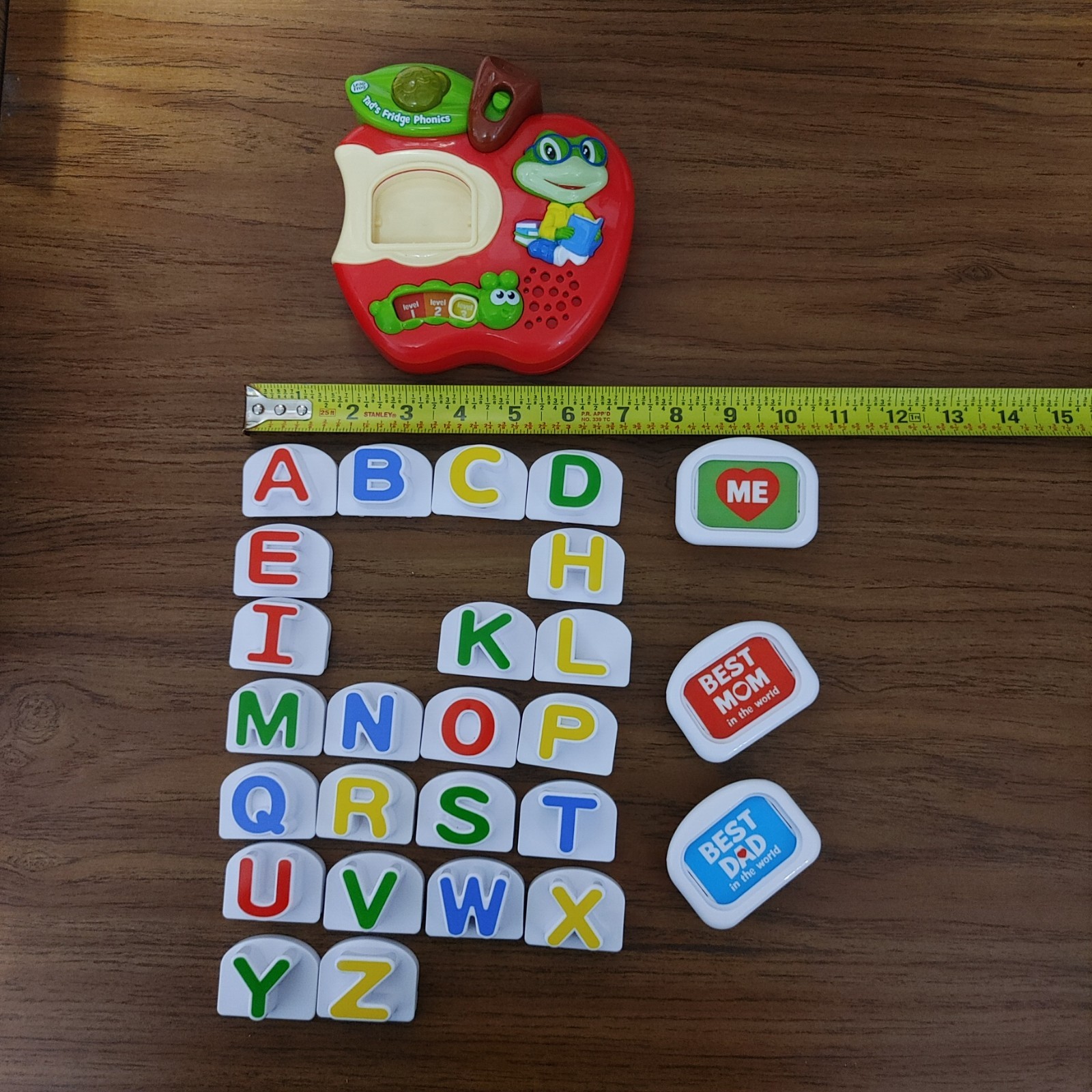 LeapFrog Tad Fridge Phonics 23 Magnetic Letters Alphabet Learn Talking Toy_AS IS