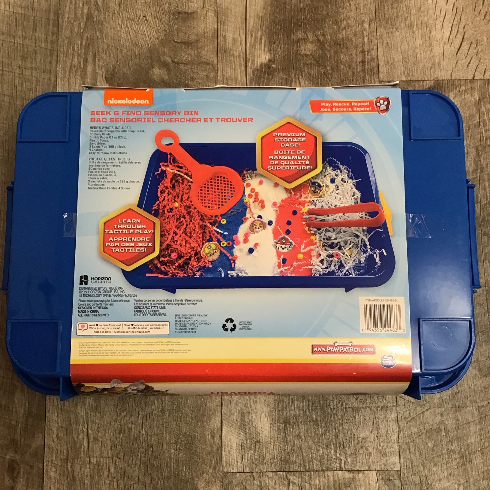 Spin Master Nickelodeon Paw Patrol Seek & Find Sensory Bin Brand New Sealed