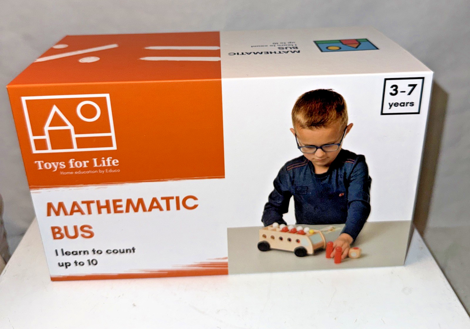 Toys for Life MATHEMATIC BUS I learn to count up to 10 wood Dutch modern design