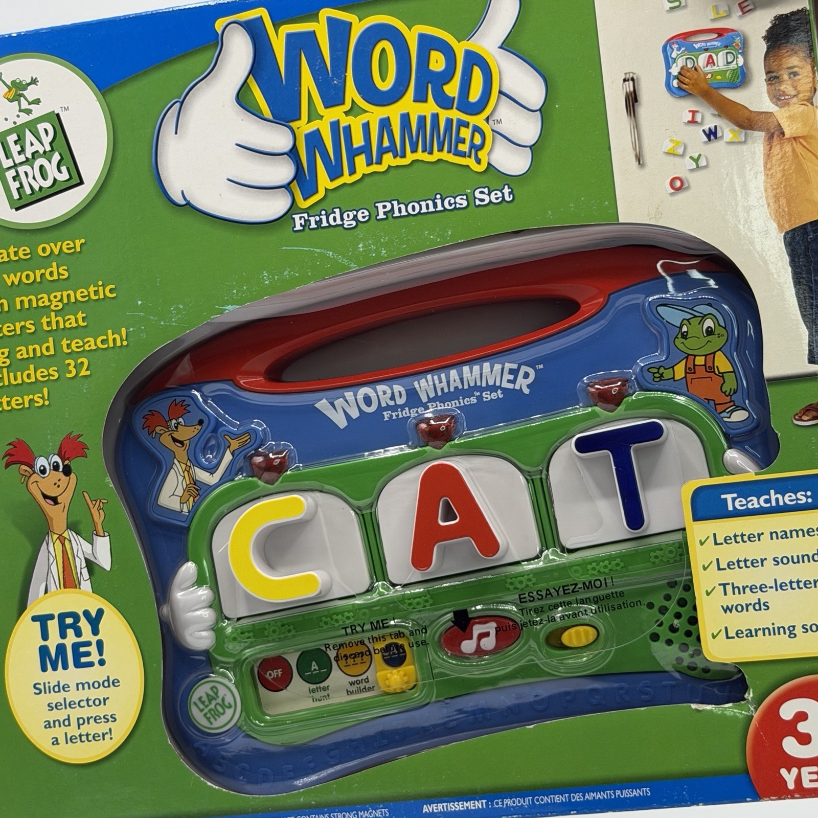 NEW Leap Frog Word Whammer Fridge Phonics Set 32 Magnetic Letters 325 Words Toy