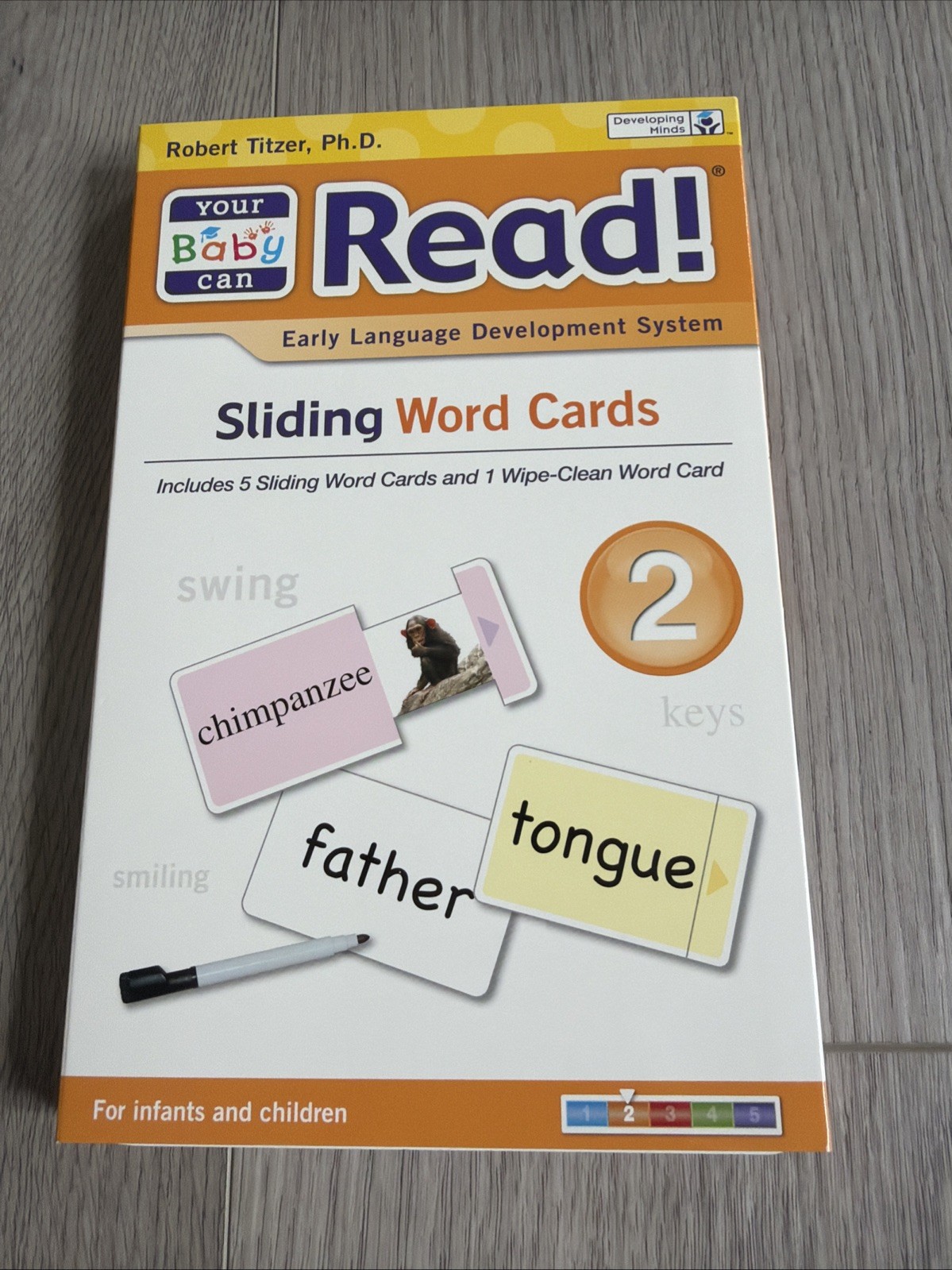 Your Baby Can Read! Early Language Development System Sliding Word Cards Set 2