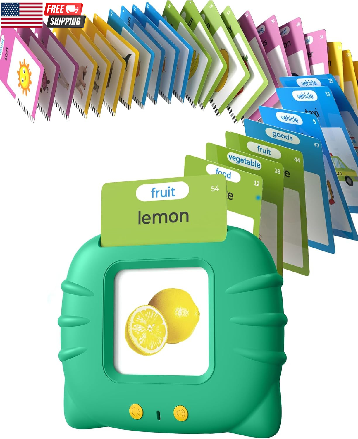 Talking Flash Cards for Toddlers 1 2 3 4 Year Olds, Montessori Language Learning