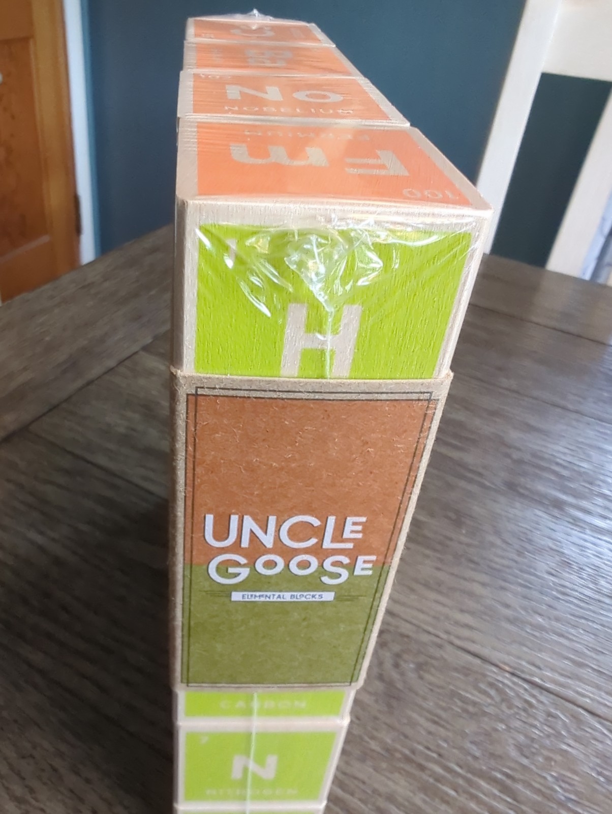 Uncle Goose Periodic Table Elemental WOOD BLOCKS Set of 20 Multicolor NEW
