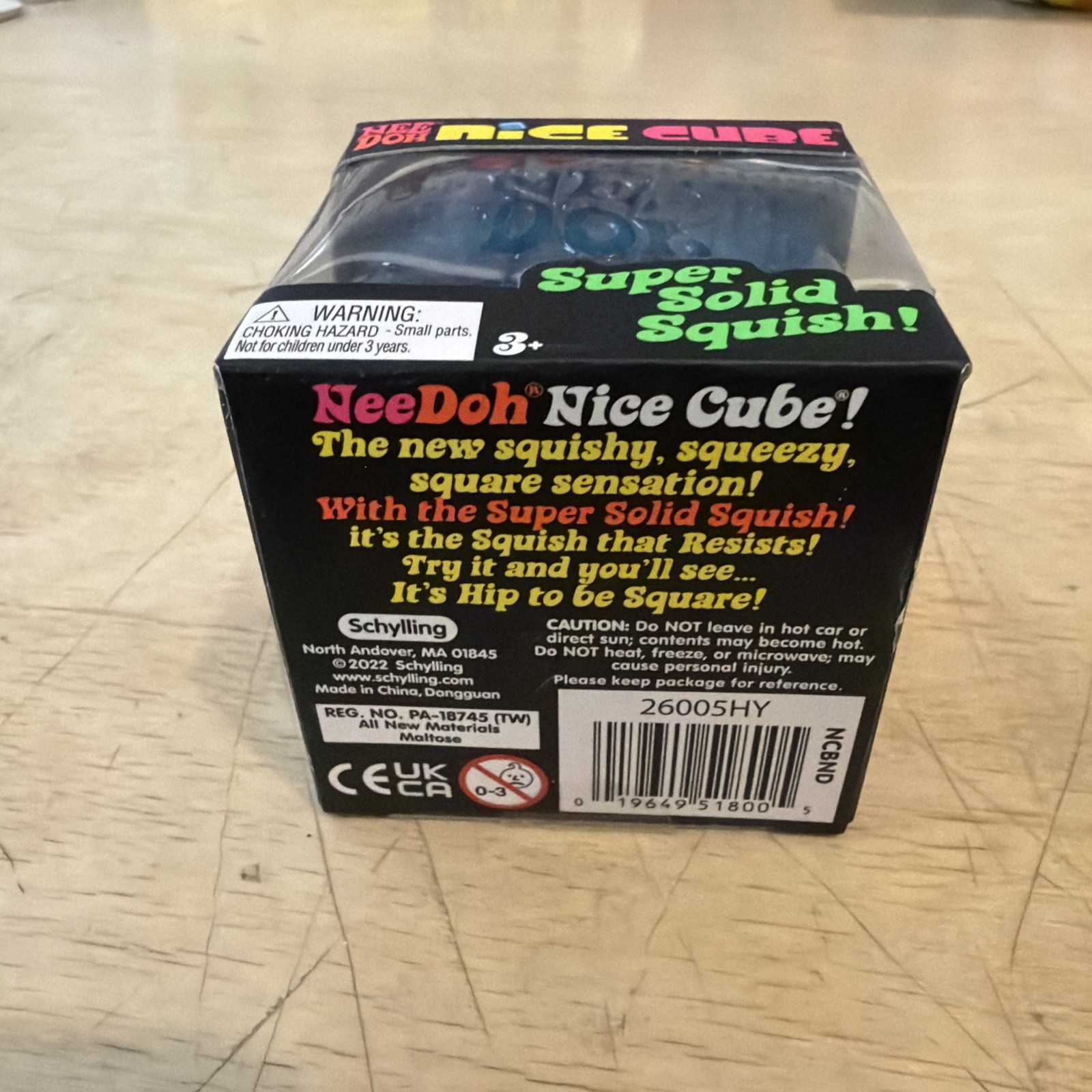 NeeDoh Nice Cube – Blue – Brand New Sealed – Schylling