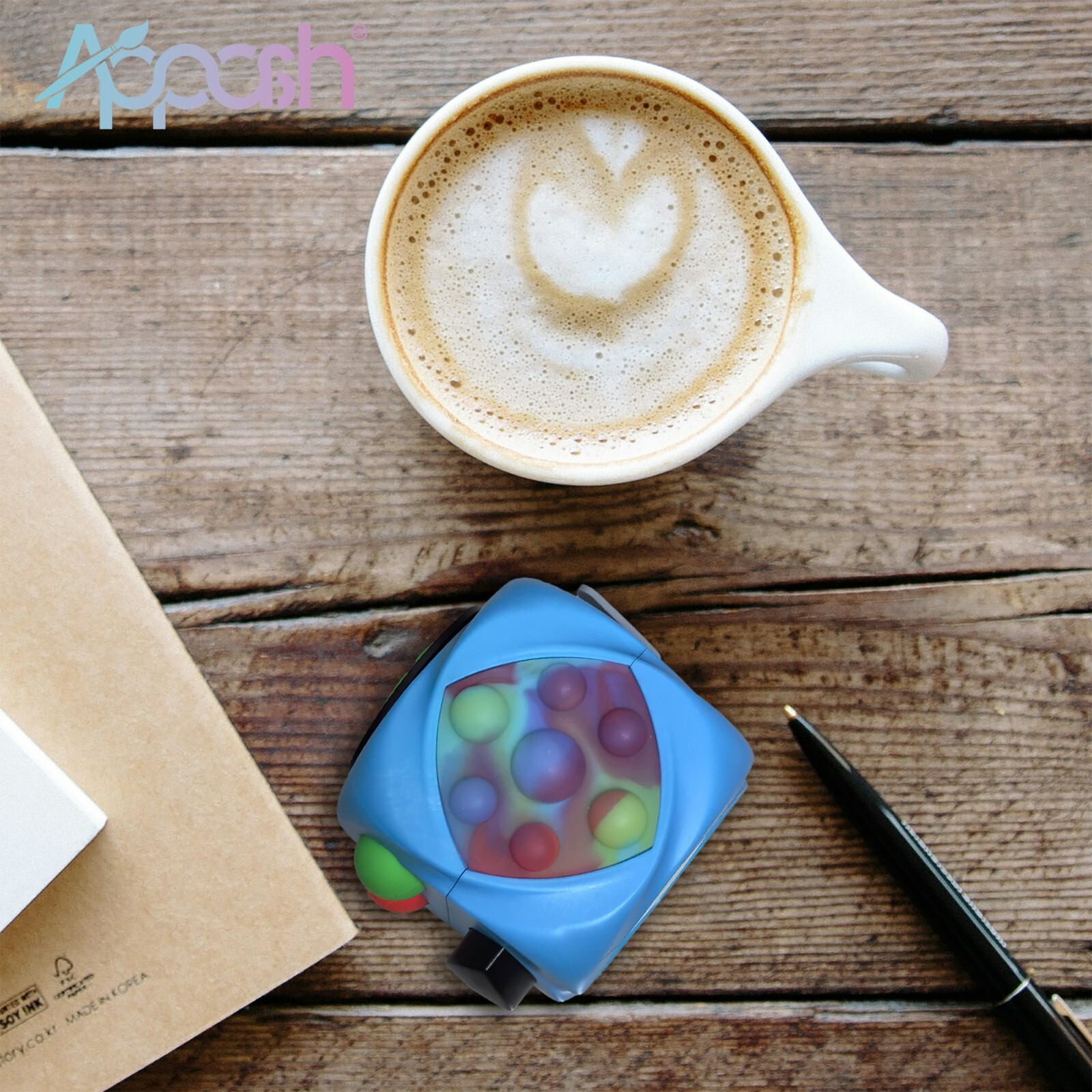 Fidget Cube Stress Anxiety Pressure Relieving Sensory Toy for Focus[Blue]