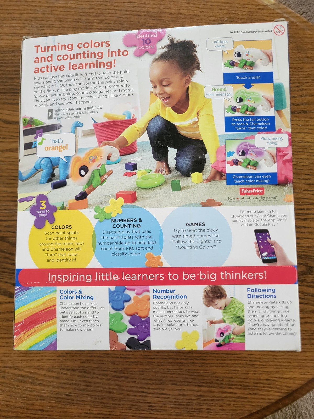 Fisher Price Think & Learn Smart Scan Color Chameleon Ages 3-6 years NOS