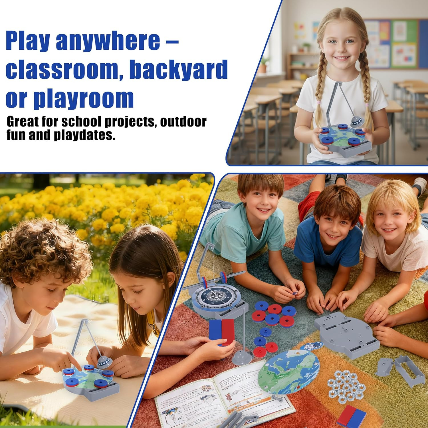 Magnetic Science Kit for Kids, 12-In-1 STEM Physics Experiment Kit, Hands-On Mag