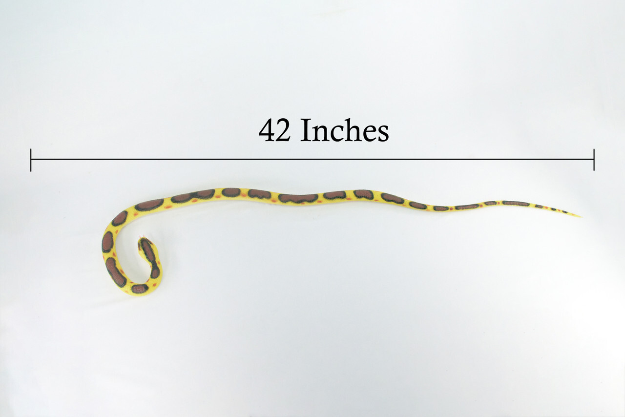 Burmese Python Snake, Rubber, Bendy Toy, Realistic, Gag Gift, 42″ WR27 BB316