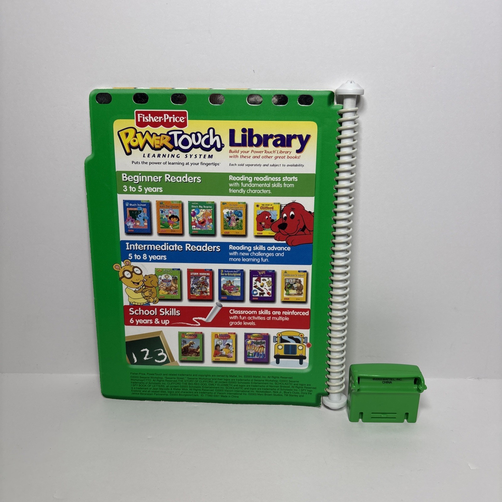 Fisher Price Sesame Street Elmo’s Noisy Day Power Touch Book & Cartridge WORKS!